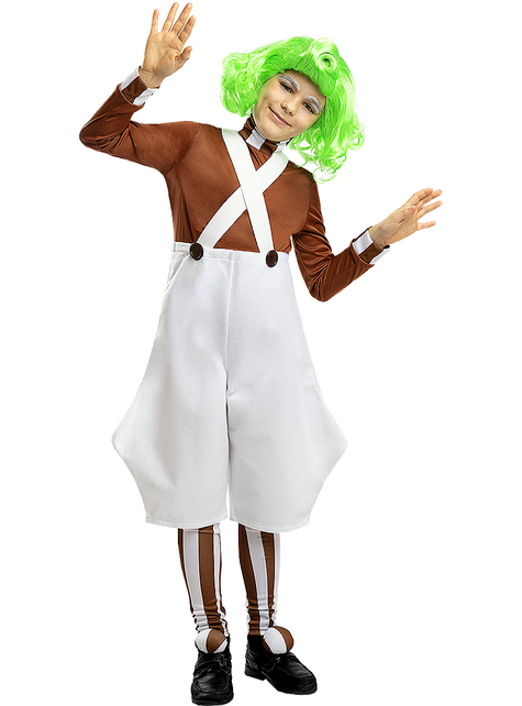 Oompa Loompa Kostüm für Kinder - Charlie und die Schokoladenfabrik