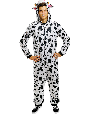 Onesie Cow Costume for Adults