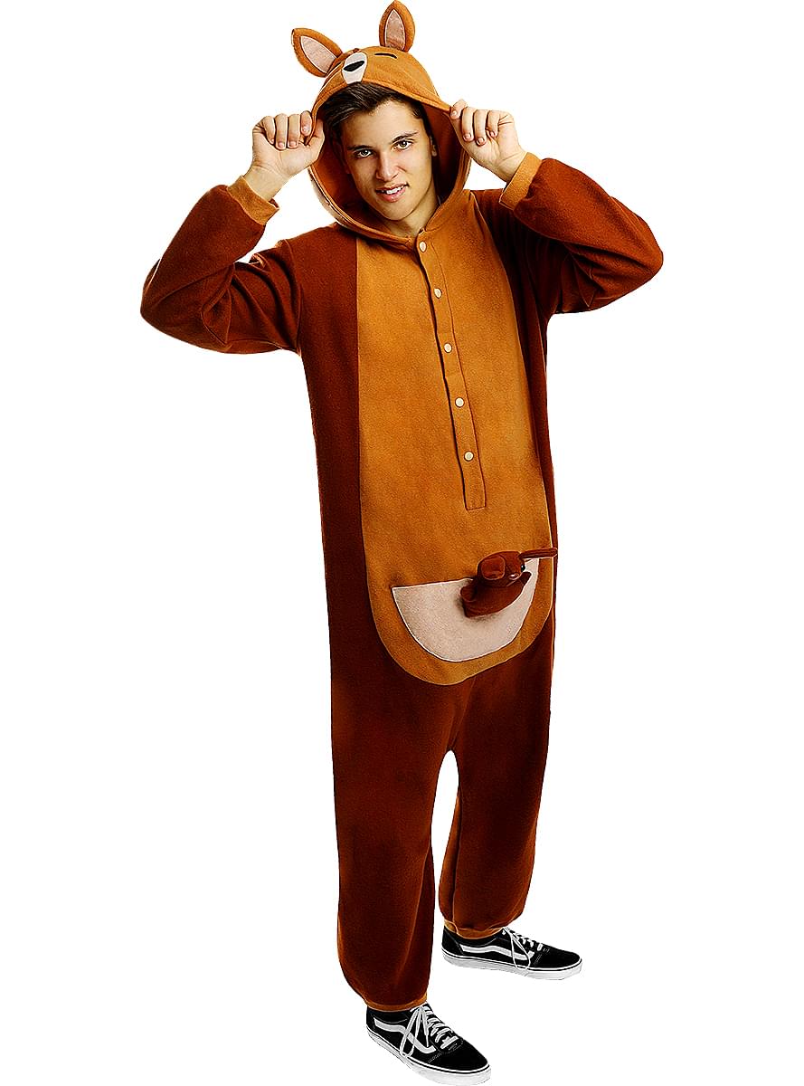 Kangúru onesie fyrir fullorðna