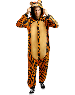 Onesie Tiger Costume for Adults