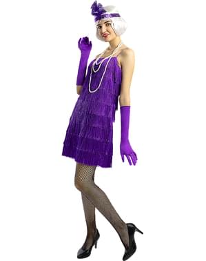 1920s Flapper kostuum in paars