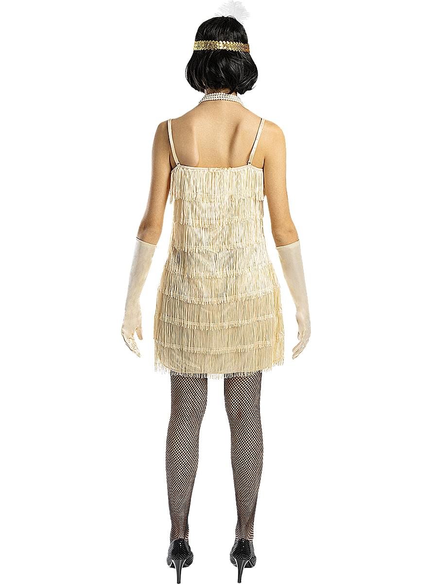 1920-tallet Flapper Kostyme i Gull