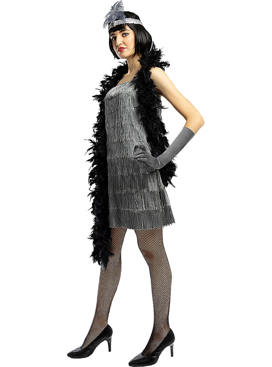 Костюм срібної флаппер для жінок