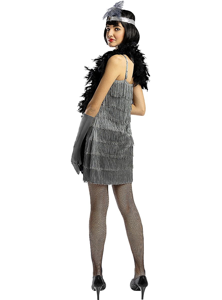 Costume Charleston anni 20 argentato