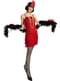 1920-Luvun Flapper-Puku Punaisena