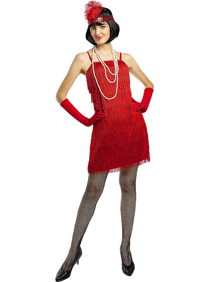 1920s Flapper Costume in Red