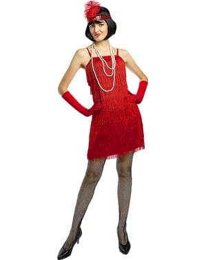 Piros flapper kosztüm, pluszos méret