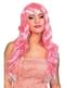 Parrucca lunga rosa con frangetta per donna