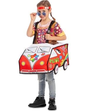 Costume Ride On da furgone hippie per bambini