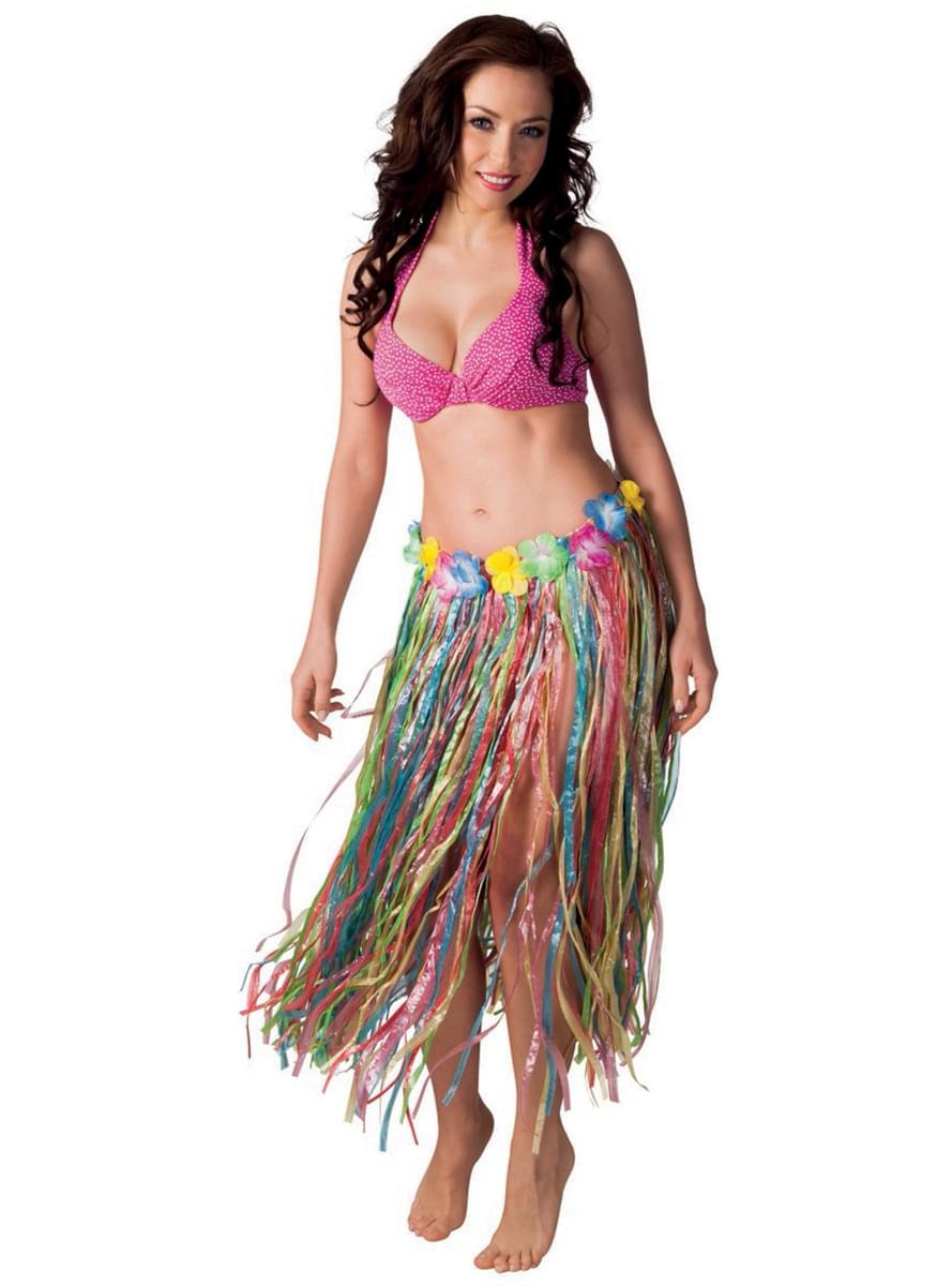 Womens Multi Coloured Hawaiian Skirt 5697