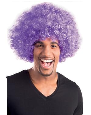 Lila Afro Disco Perücke für Erwachsene