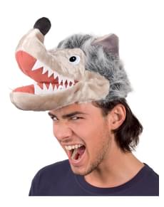 Gorro de lobo esfomeado para adulto