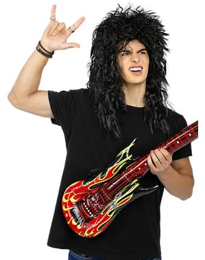 Fun World Greaser 50s Danny Rock & Roll Men Costume Wig – Black, One Size