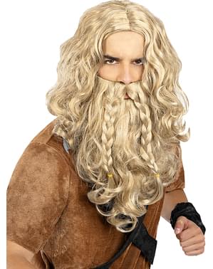 Katutude Fausse Barbe, 8 Pièces Fausses Moustaches Déguisement Drôle pour  Homme Barbe d'halloween Réglable Faux Barbe Halloween Costume Accessoires