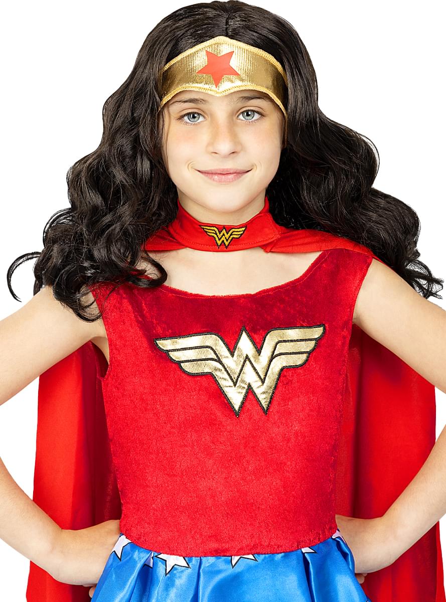 Peluca de Wonder Woman para niña