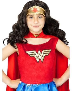 Wonder Woman pruik voor meisjes