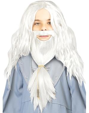 Parrucca di Albus Silente (Dumbledore) con barba per bambini - Harry Potter