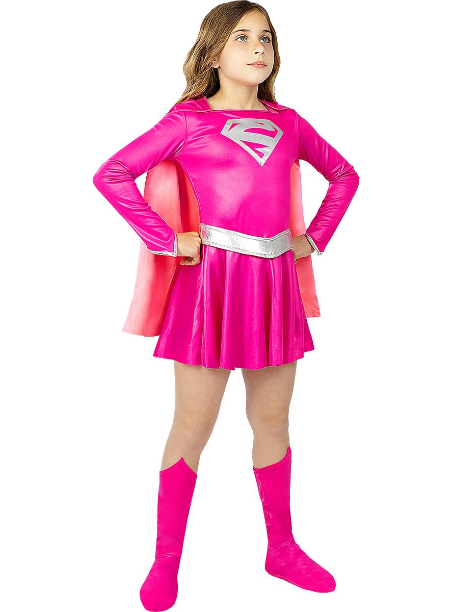Roza Supergiirl kostum za dekleta