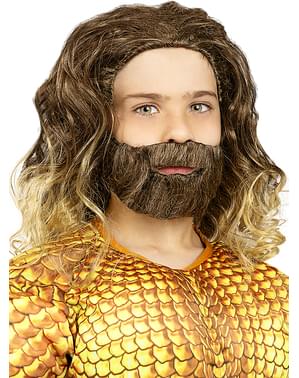 Perucă Aquaman cu barbă pentru copii
