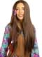 Perruque hippie brune