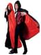 Mantello da Conte dracula reversibile con cappuccio per adulto