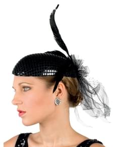 Toucado de dama dos anos 20 para mulher