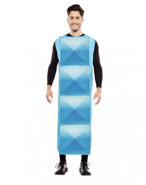 maskeraddräkt Tetris ljusblå för vuxen