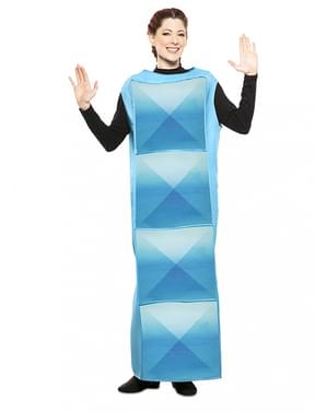 Déguisement Tetris bleu clair adulte
