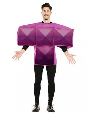 Paars Tetris Kostuum voor volwassenen