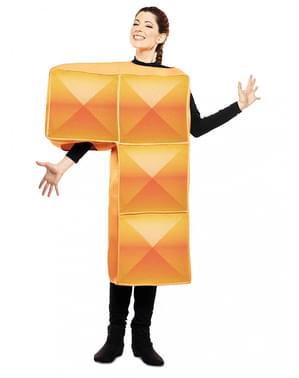 Orange Tetris Kostume til Voksne