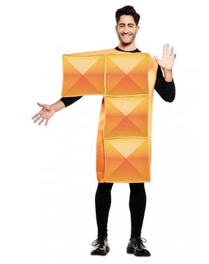 Disfraz de Tetris naranja para adulto