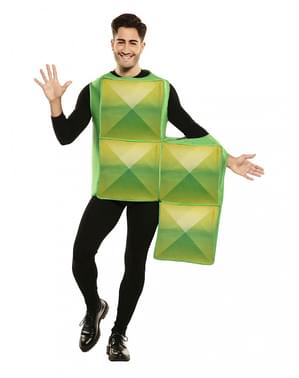 Fato de Tetris verde para adulto