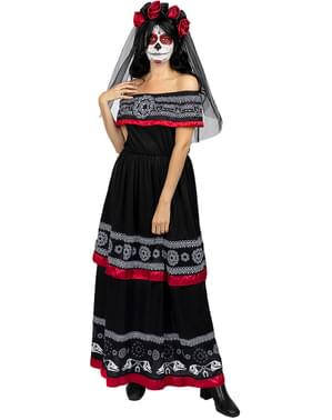 Plus size kostým Dia de los Muertos pro ženy