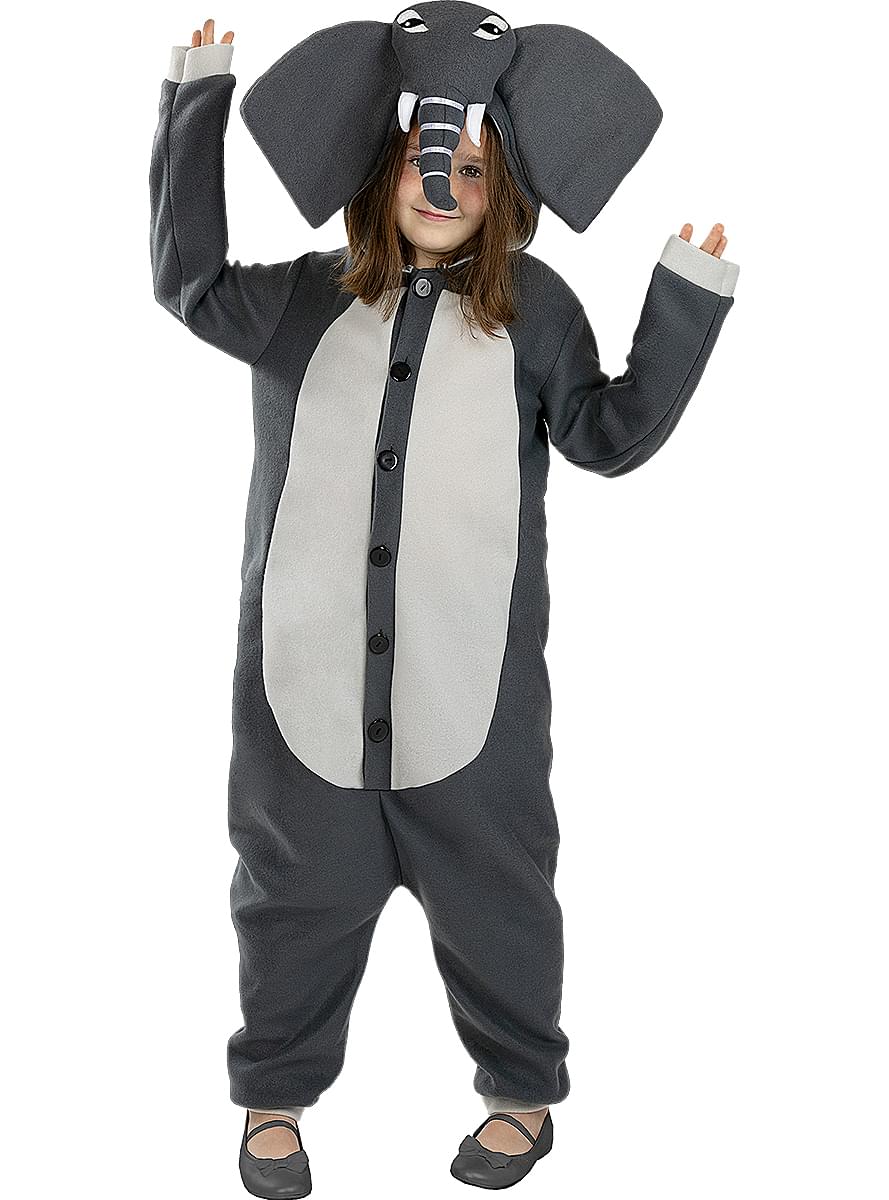 Maskeraddräkt elefant onesie för barn