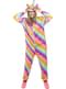 Disfraz de unicornio multicolor onesie para adulto