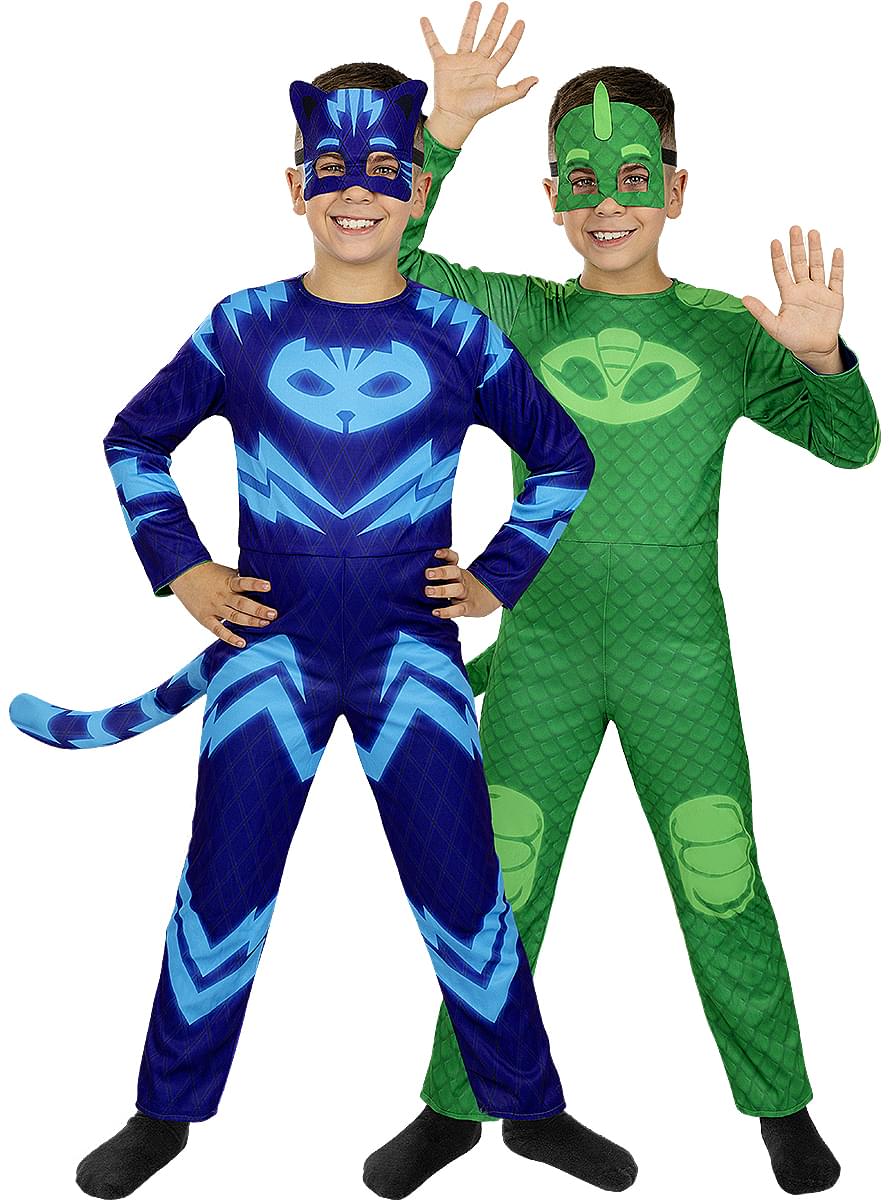 Disfraz de Gatuno y Gekko reversible - Pj Masks