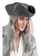 Peruca de fantasma pirata com chapéu para adulto