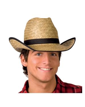 Cappello da cowboy di paglia per adulto