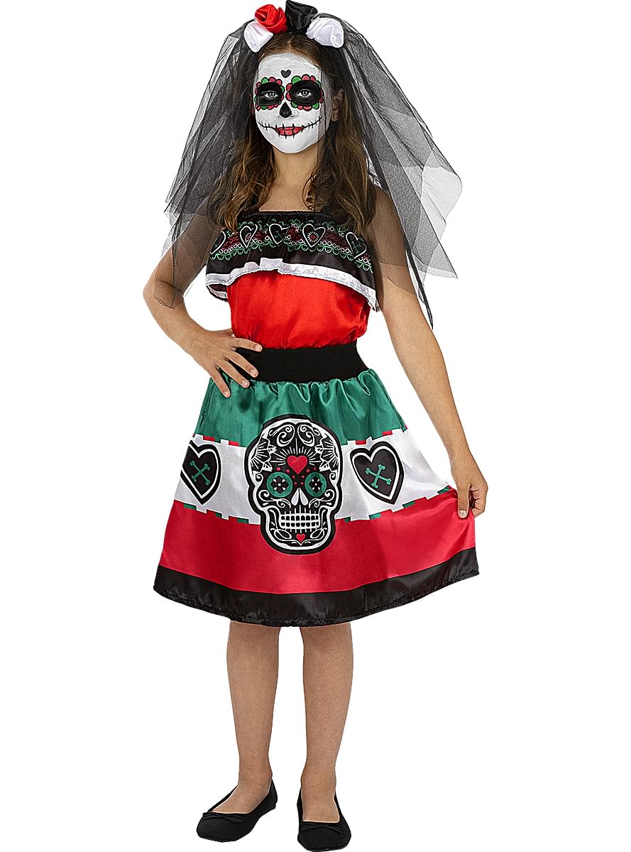 Kostým Dia de los Muertos pro dívky