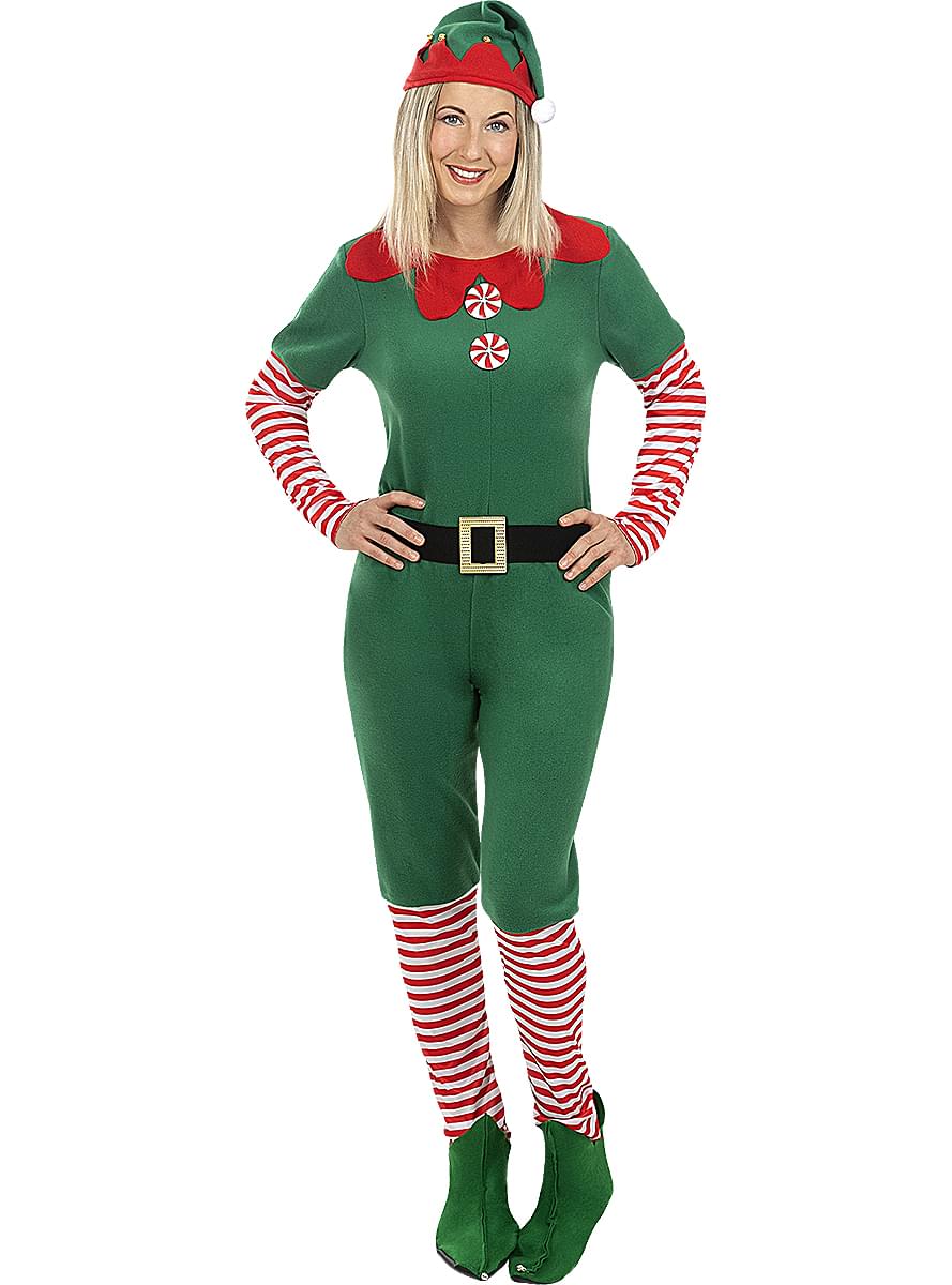 Kerst Elf kostuum voor vrouwen grote maat