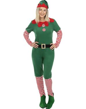 Disfraz de elfa navideña para mujer