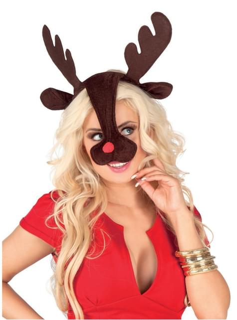 reindeer antlers and nose
