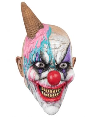 Clown Maske mit geschmolzenem Eis