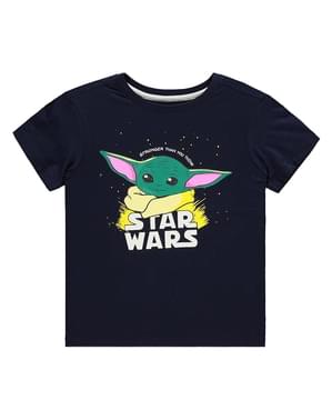 T-shirt Baby Yoda The Mandalorian para meninos - Star Wars