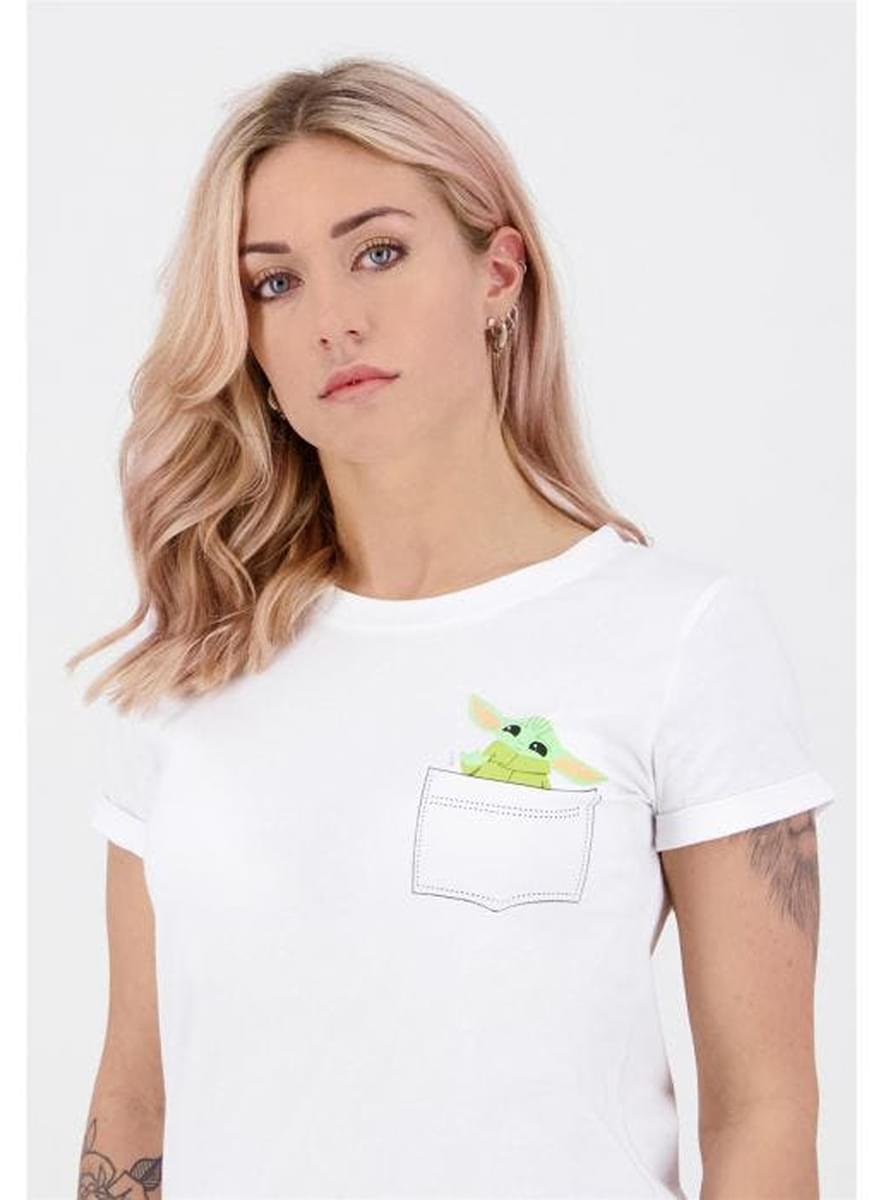 T-shirt Baby Yoda The Mandalorian para mulher - Star Wars