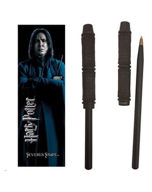 Jogo caneta varinha e marcador Severus Snape - Harry Potter