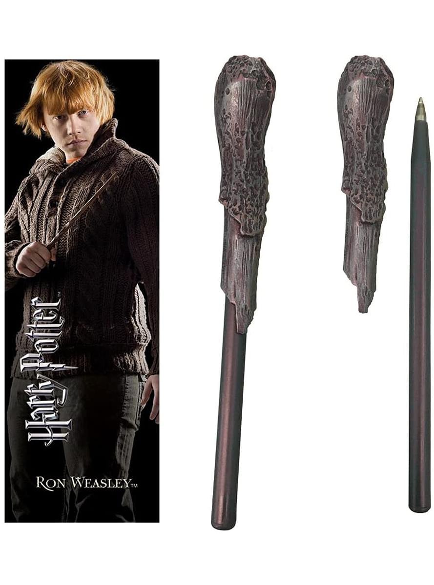 Coppia penna bacchetta magica e segnalibro  Ron Weasley - Harry Potter