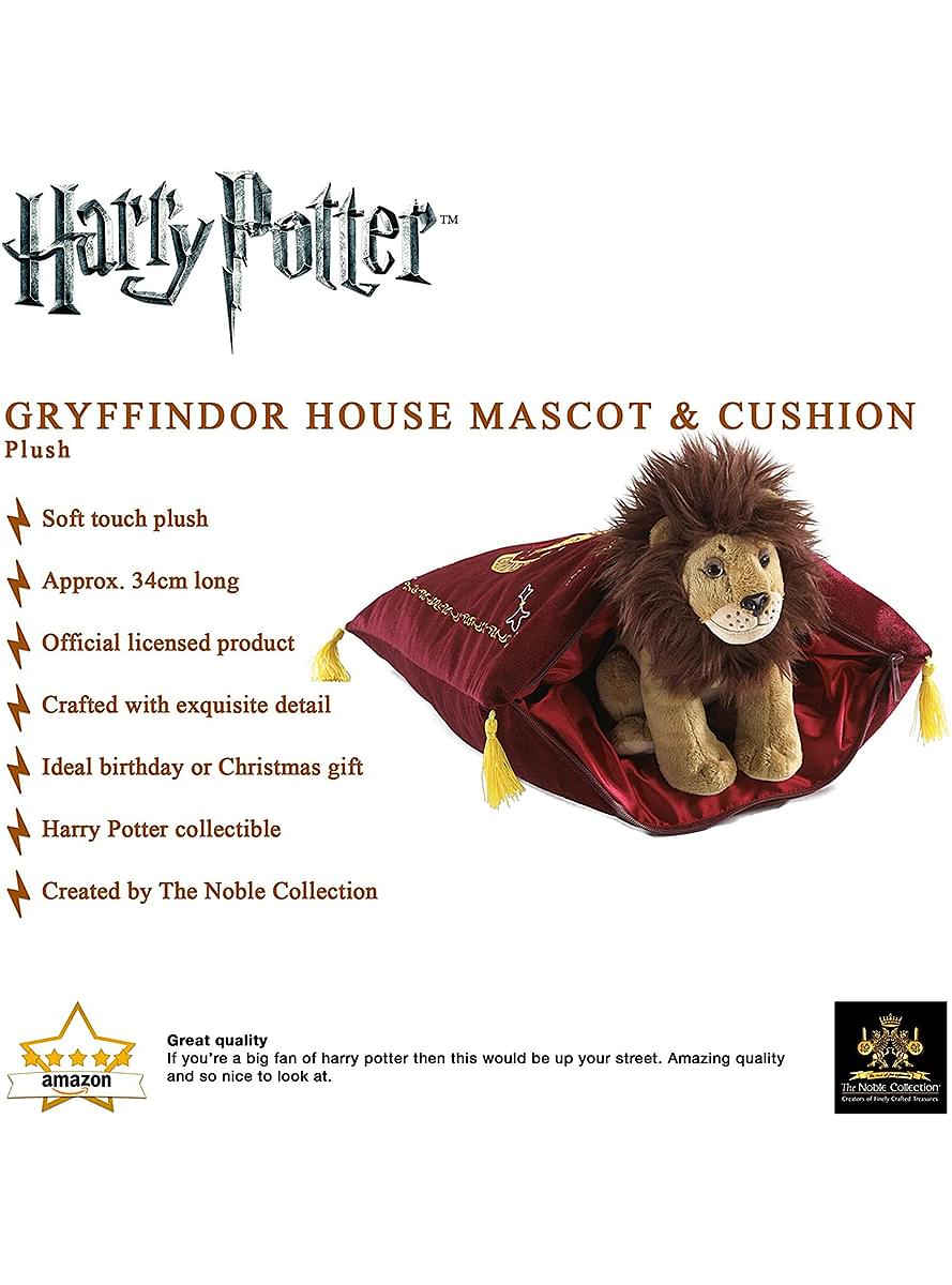 Porte-Monnaie En Peluche Gryffondor Harry Potter - Logo Brodé Lion Et Broderie Dorée Au Dos, Marron Bordeaux - Hauteur 11CM, Largeur 2CM