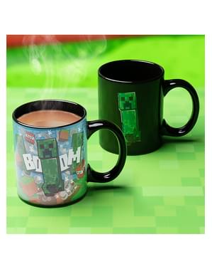 Caneca de Creeper muda cor - Minecraft