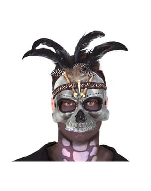 Voodoo Mask with Feathers